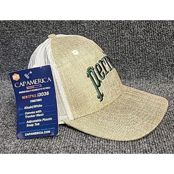 NWT Perrier Water Canvas Trucker Mesh Hat Cap America - Picture 3 of 5